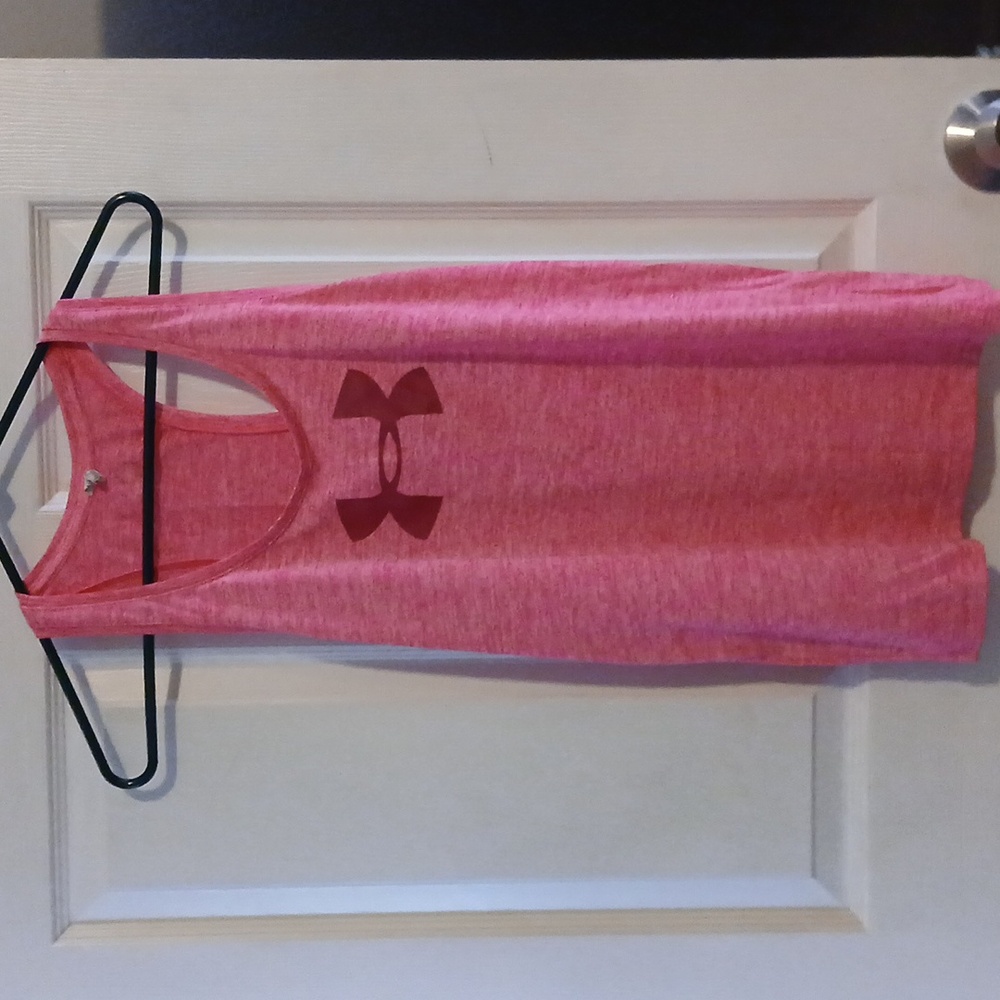 Under armor pink shirt.